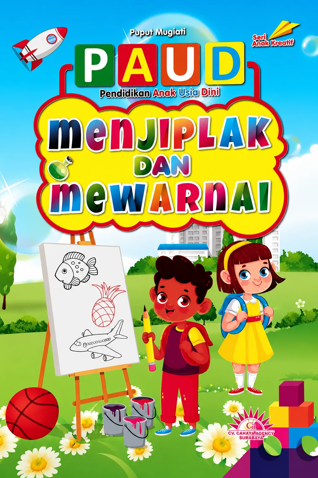 Paud Pendidikan Anak Usia Dini Menjiplak dan Mewarnai | Full Color