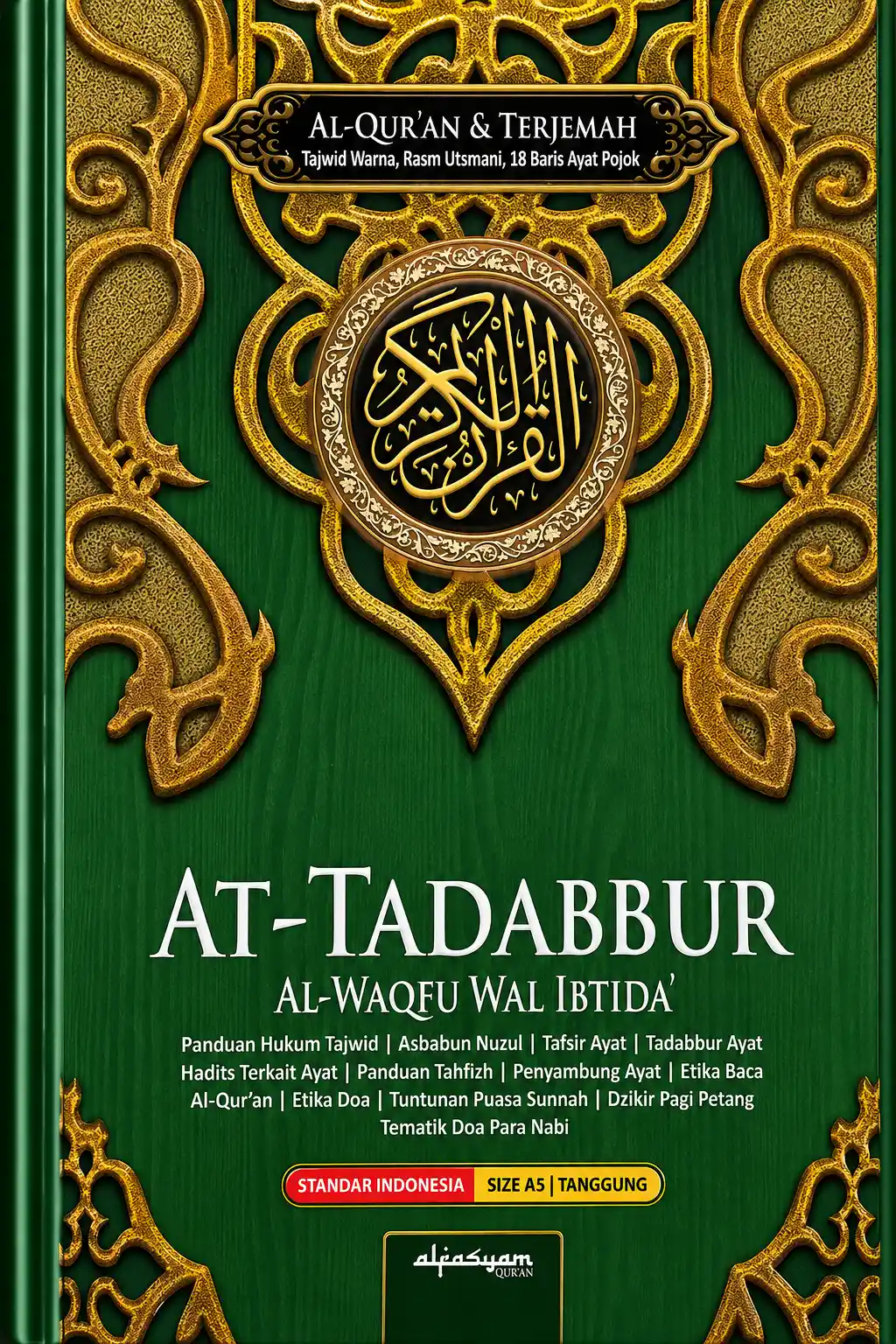 AT TADABBUR Alquran & Terjemah Tajwid Warna Rasm Utsmani 18 Baris Ayat Pojok