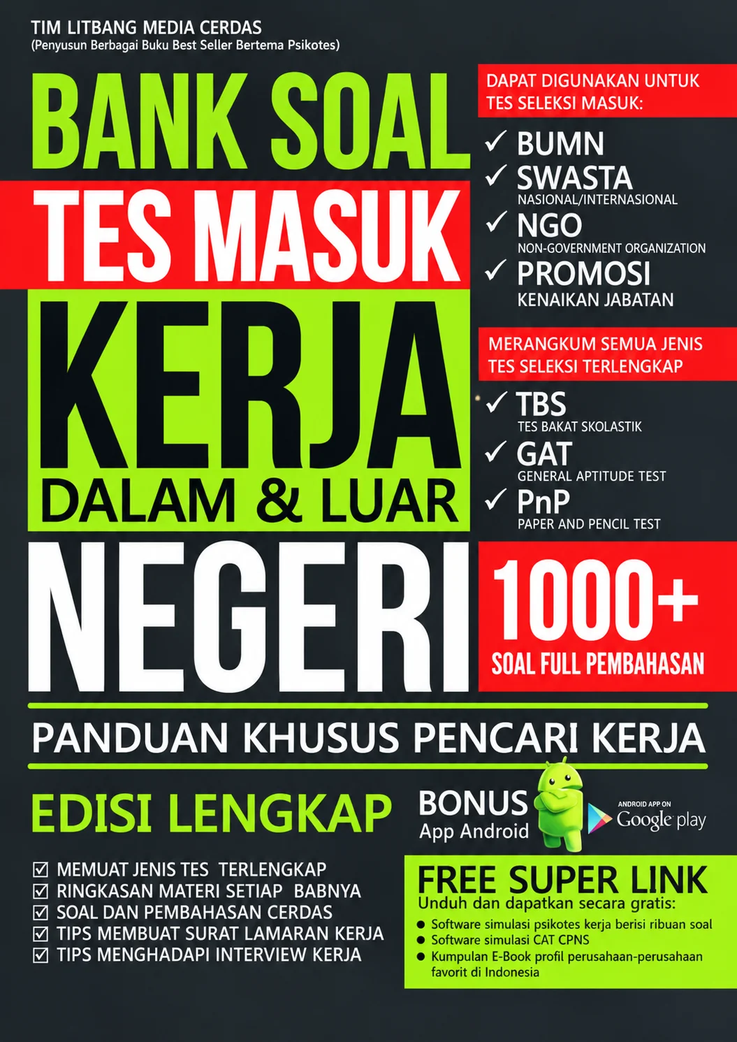 Bank Soal Tes Masuk Kerja Dalam & Luar Negeri  | 1000+ Soal Full Pembahasan
