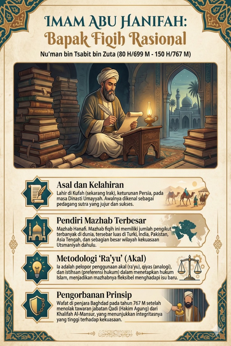 Poster Edukasi - Seri Imam 4 Madzhab